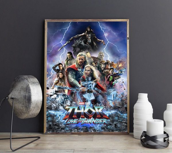 Thor Love And Thunder Movies 2022 Poster Home Decor Poster Canvas