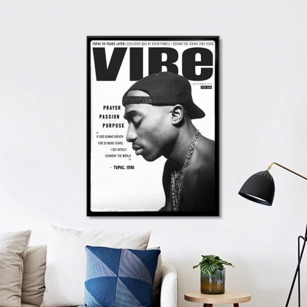 Tupac Vibe Wall Art Home Decor Poster Canvas