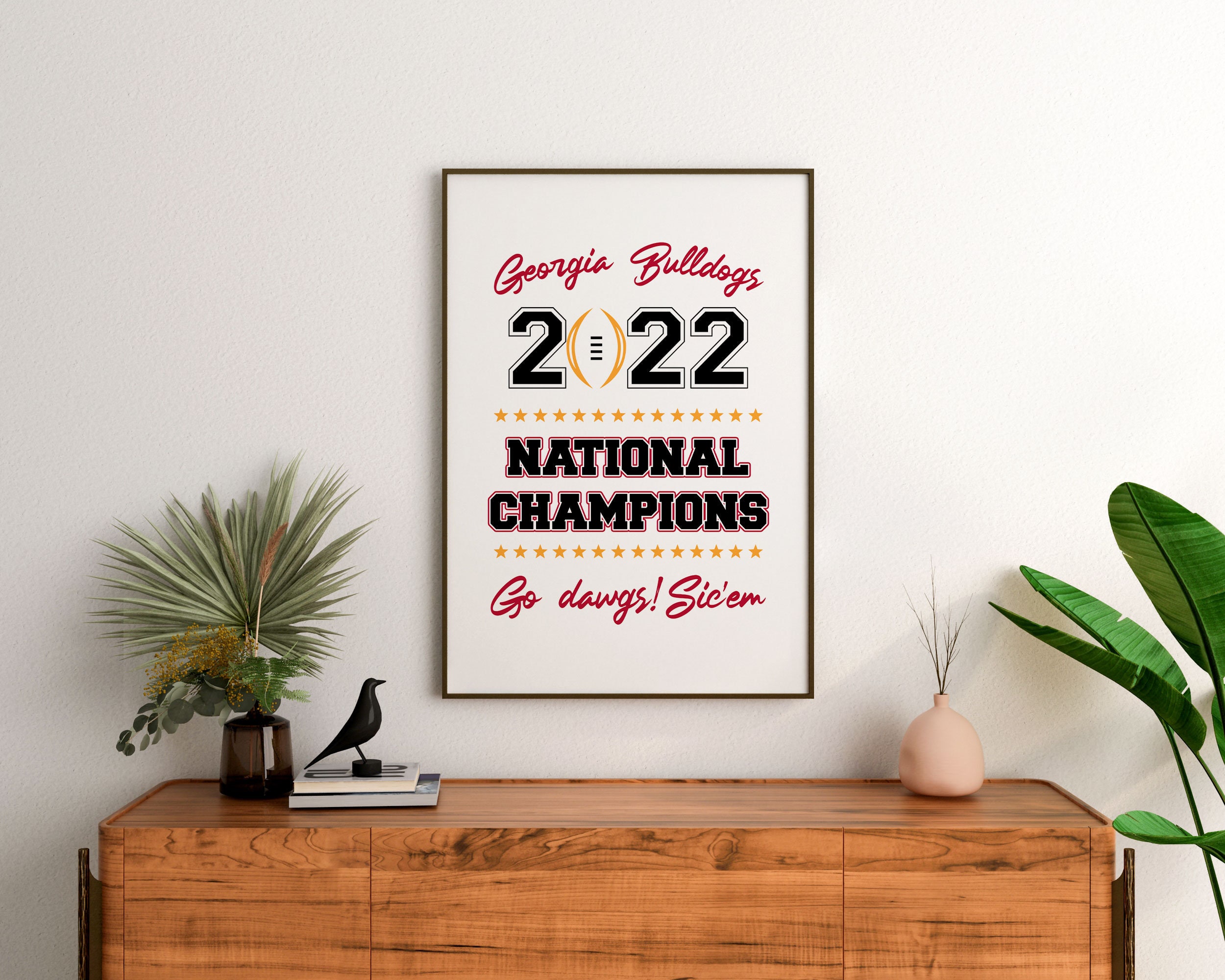 UGA National Champs Georgia Bulldogs 2022 Poster Canvas