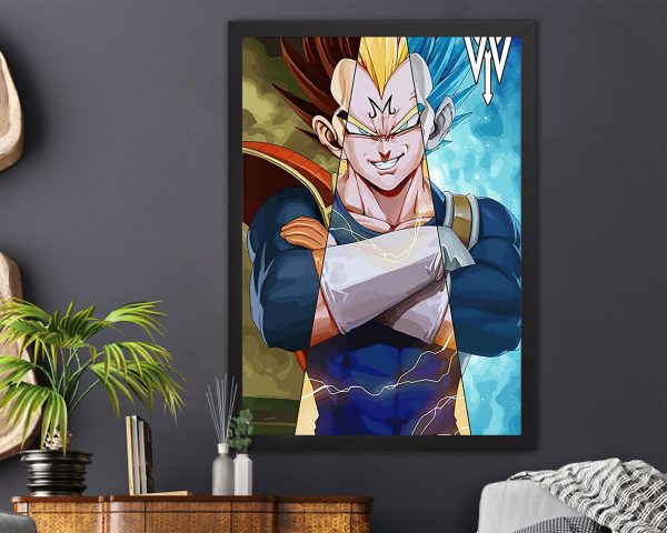 Vegeta Super Saiyan Dragon Ball Z Japanese Anime Home Decor Poster Canvas