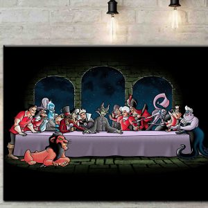 Villain Last Supper Halloween Wall Art Decor Poster Canvas