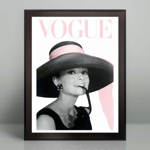 Vogue Audrey Hepburn Wall Art Home Decor Poster Canvas