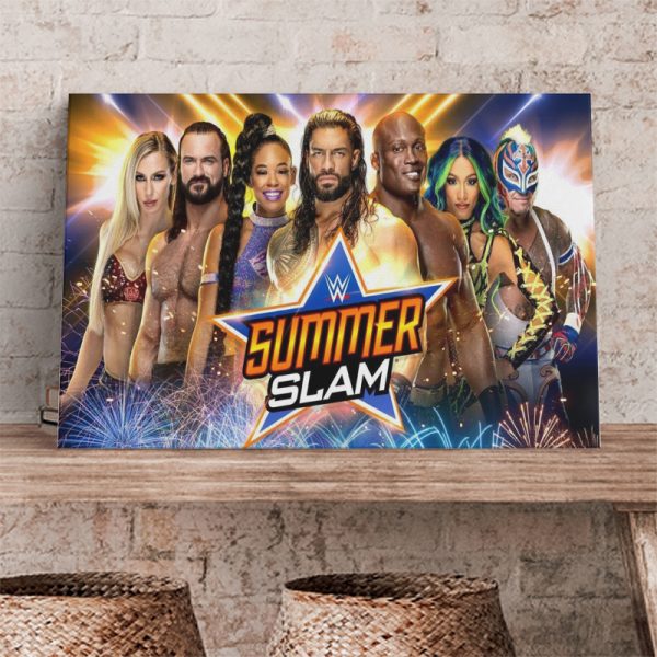 WWE SummerSlam 2022 New Design Poster Canvas