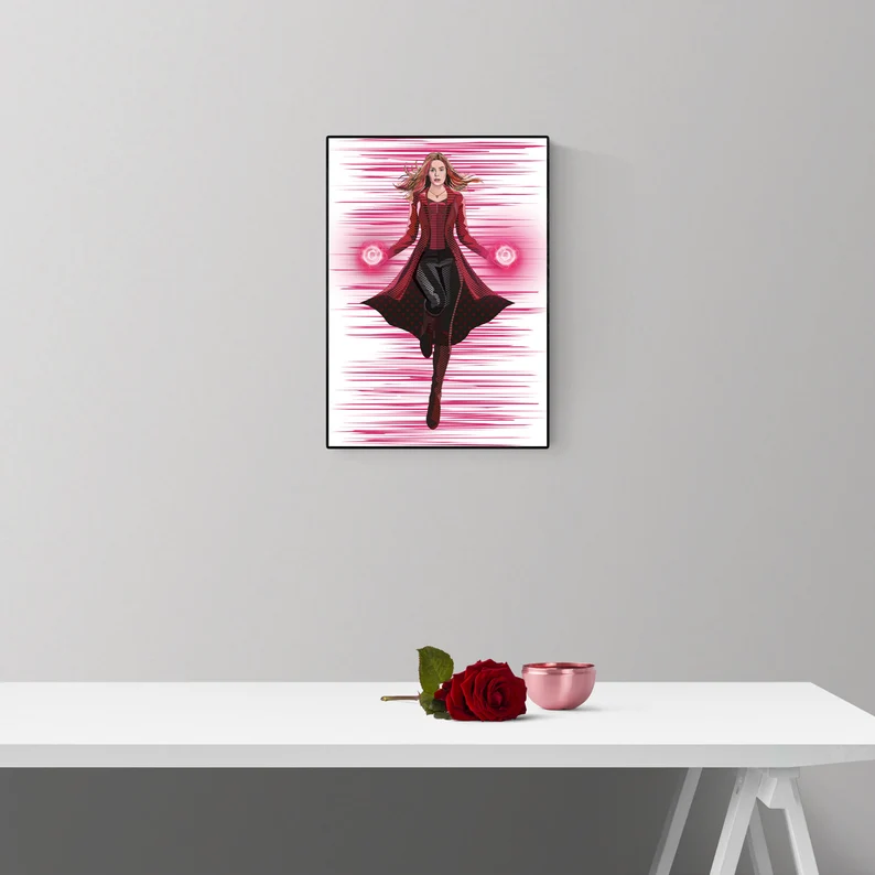 Wanda The Scarlet Witch Wall Art Home Decor Poster Canvas