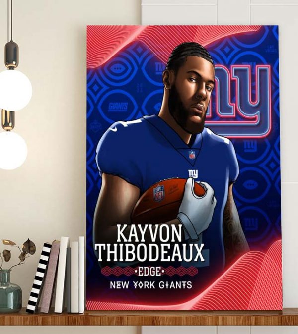 Welcome Kayvon Thibodeaux to New York Giant NFL Draft 2022 Poster Canvas