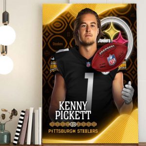 Welcome Kenny Pickett to Pittsburgh Steelers NFL Draft Poster Canvas