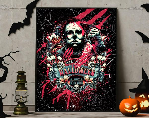 Welcome To Haddonfield Halloween Wall Art Decor Poster Canvas