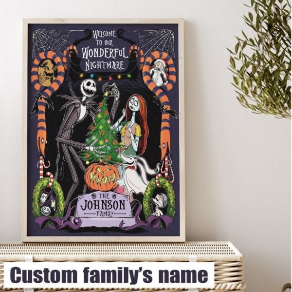 Welcome To Our Wonderful Nightmare Halloween Wall Art Decor Poster Canvas