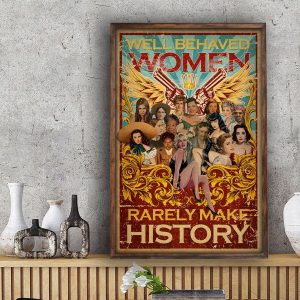 Women’S March Well Behaved Women Rarely Make History Wall Art Home Decor Poster Canvas