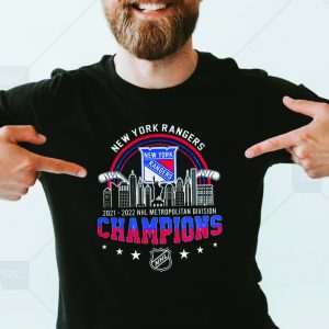 2021-2022 New York Rangers NHL Metropolitan Division Champions Unisex T-Shirt