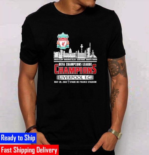 2022 UEFA Champions League Champions Liverpool F.C Stade De France Stadium Gifts T-Shirt