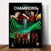 AS Roma win UEFA Europa Conference League Champions Wall Decor Poster Canvas