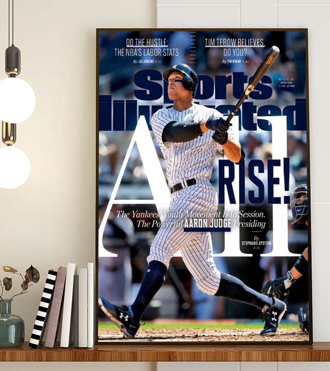 Aaron Judge 11 Featuring on Sports Illustrated Cover Poster Canvas