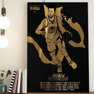 Andrew Wiggins 22 Warriors Gold Blood Poster Canvas