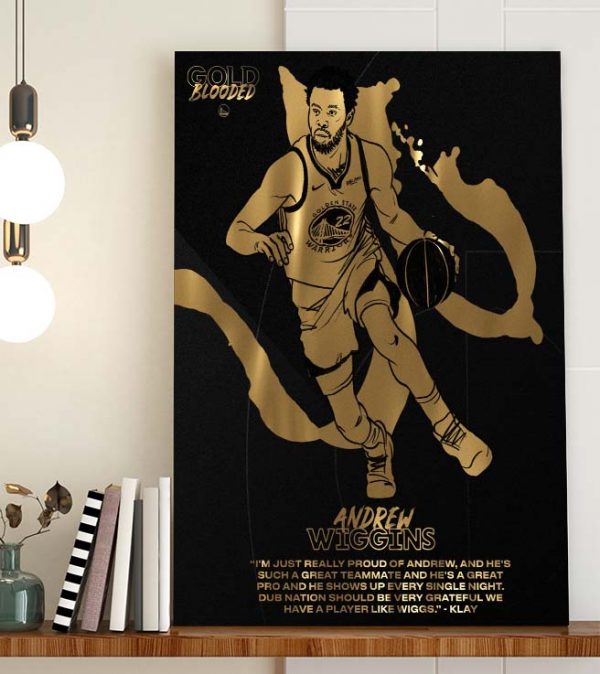 Andrew Wiggins 22 Warriors Gold Blood Poster Canvas