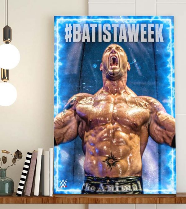 Batista Week 20 year anniversary WWE Poster Canvas