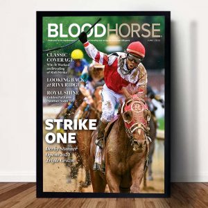 Blood Horse Strike One Derby Stunner Winner Rich Strike Poster Canvas