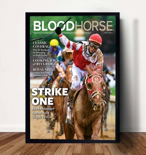 Blood Horse Strike One Derby Stunner Winner Rich Strike Poster Canvas