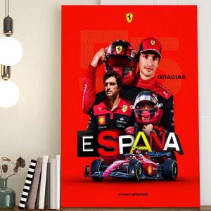 Carlos Sainz Welcome Home Spanish GP Poster Canvas