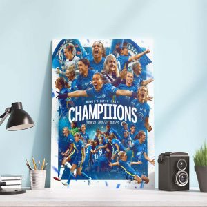 Chelsea Womens Super League Champions 3 Years Poster Canvas