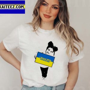 Cute Girl I Stand With Ukraine Stop War Russian Gifts T-Shirt