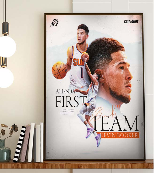 Devin Booker Poster Phoenix Suns Canvas Print Sports 