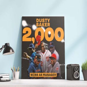 Dusty Baker Houston Astros 2000 Wins As Manager Poster Canvas