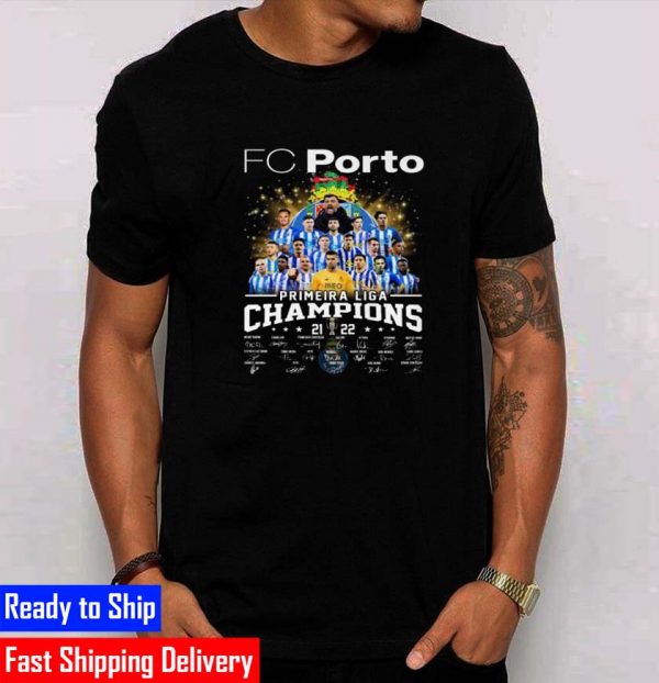 Fc Porto Primeira Liga Champions 2021 2022 Signatures Gifts T-Shirt