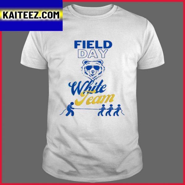 Field Day White Team Fan Gear Bear Mascot Inspired Gifts T-Shirt