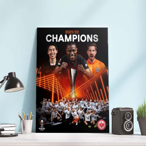 Frankfurt FC Europa League winners champions 2022 Poster Canvas