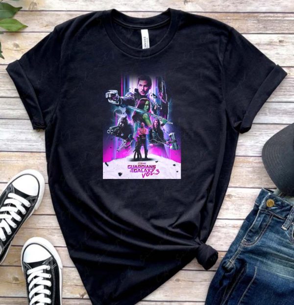 Guardians Of The Galaxy Vol 3 Poster Bassic T-shirt