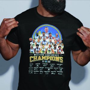 Golden State Warriors 2022 Western Conference Championship Signatures Unisex Tshirt
