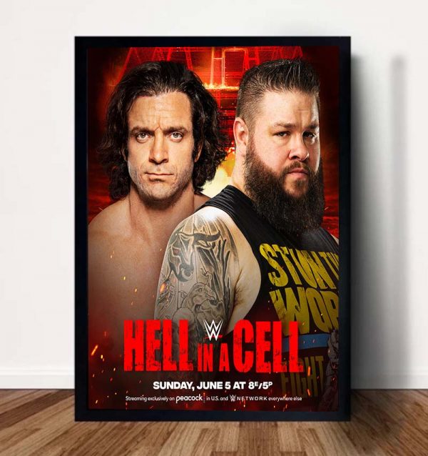 Hell In A Cell Ezekiel vs Kevin Owens WWE Poster Canvas