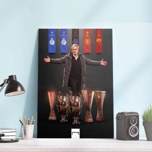 José Mourinho The Special One AS Roma win UEFA Europa Conference League Champions Wall Decor Poster Canvas
