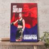 Congratulation Ronda Rousey New Smackdown Womens Champion Wrestlemania Blacklash Poster Canvas