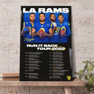LA Rams Run It Back Tour 2022 Poster Canvas