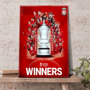 Liverpool FC Emirates FA Cup Winner Champion 2022 Poster Canvas