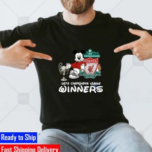 Liverpool x Mickey Mouse Disney Lover Champion League Winner Gift T-Shirt