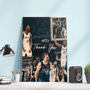 MFFLS Thank You Dallas Mavericks NBA Art Decor Poster Canvas