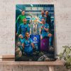 Manchester City FC Win Premier League 2022 Champions Again Poster Canvas