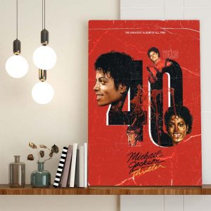 Michael Jackson Thriller 40 Signature Poster Canvas