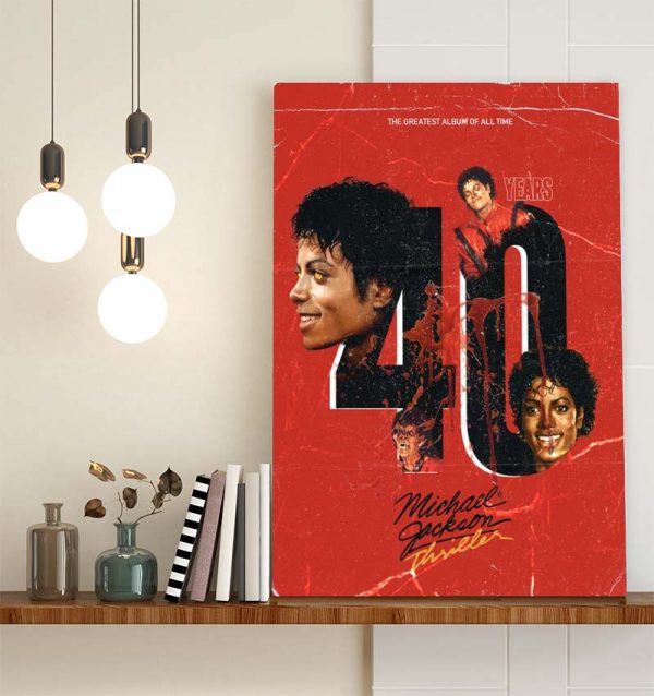 Michael Jackson Thriller 40 Signature Poster Canvas
