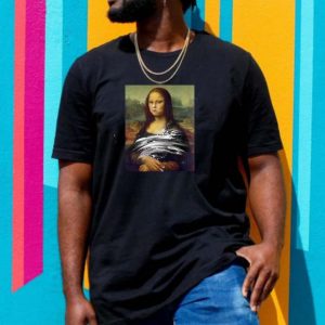 Mona Lisa Cake Attacked Funny T-shirt