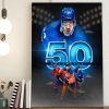 100 Point Club Players List NHL Poster Canvas