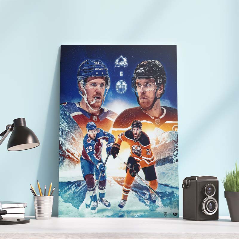 NHL Stanley Cup Western Conference Final Colorado Avalanche x Edmonton Oilers Wall Decor Poster Canvas