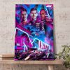 Miami Grandprix Formula 1 GTA Style Poster Canvas