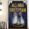 Nikola Jokic All-NBA First Team Denver Nuggets Wall Decor Poster Canvas
