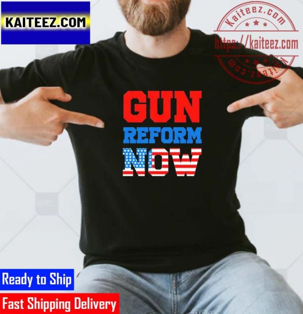 Official Gun Reform Now American Flag Gifts T-Shirt