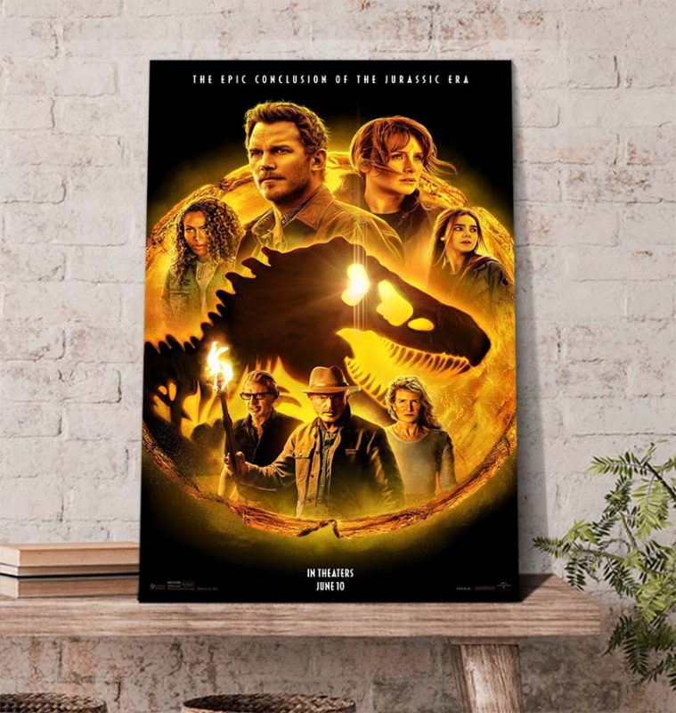 Official Jurassic World Dominion Poster Canvas Kaiteez