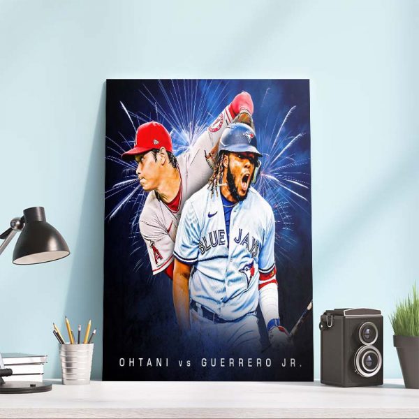 Ohtani x Guerrero Jr MLB Los Angeles Angels Toronto Blue Jays Wall Decor Poster Canvas